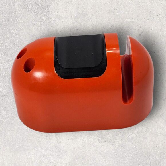 Vintage On Hold Music Box Phone Accessory Works Mechanical Desk Organizer Orange - Picture 4 of 10